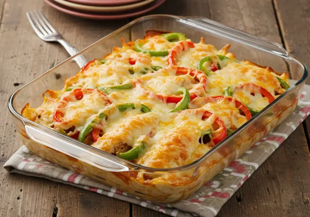 Cheesy Baked Fajita Chicken Easy Recipe