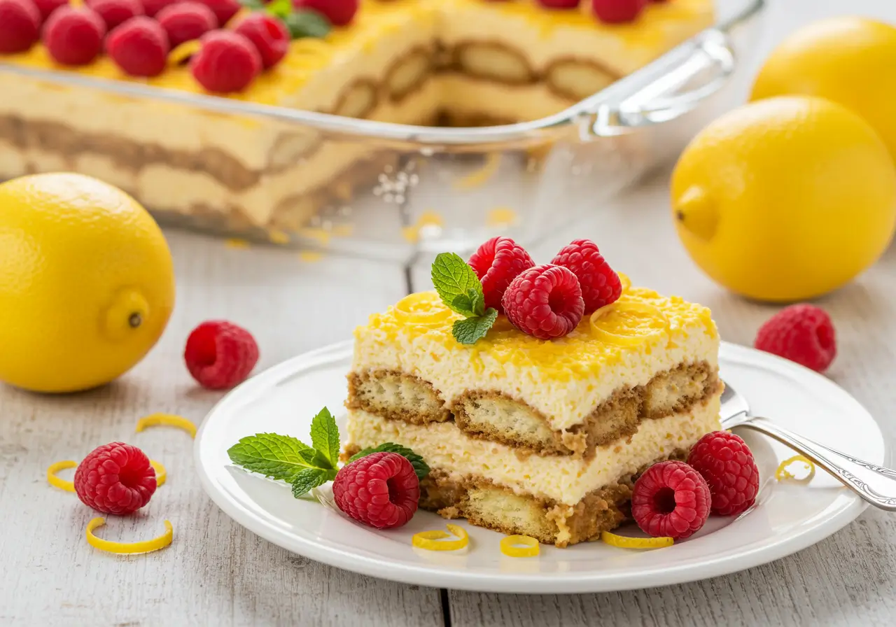 Lemon Raspberry Tiramisu Easy Recipe (Top-Rated!)