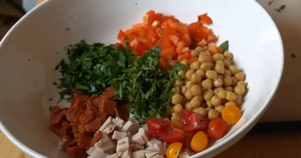 plant-based bean salad ingredients